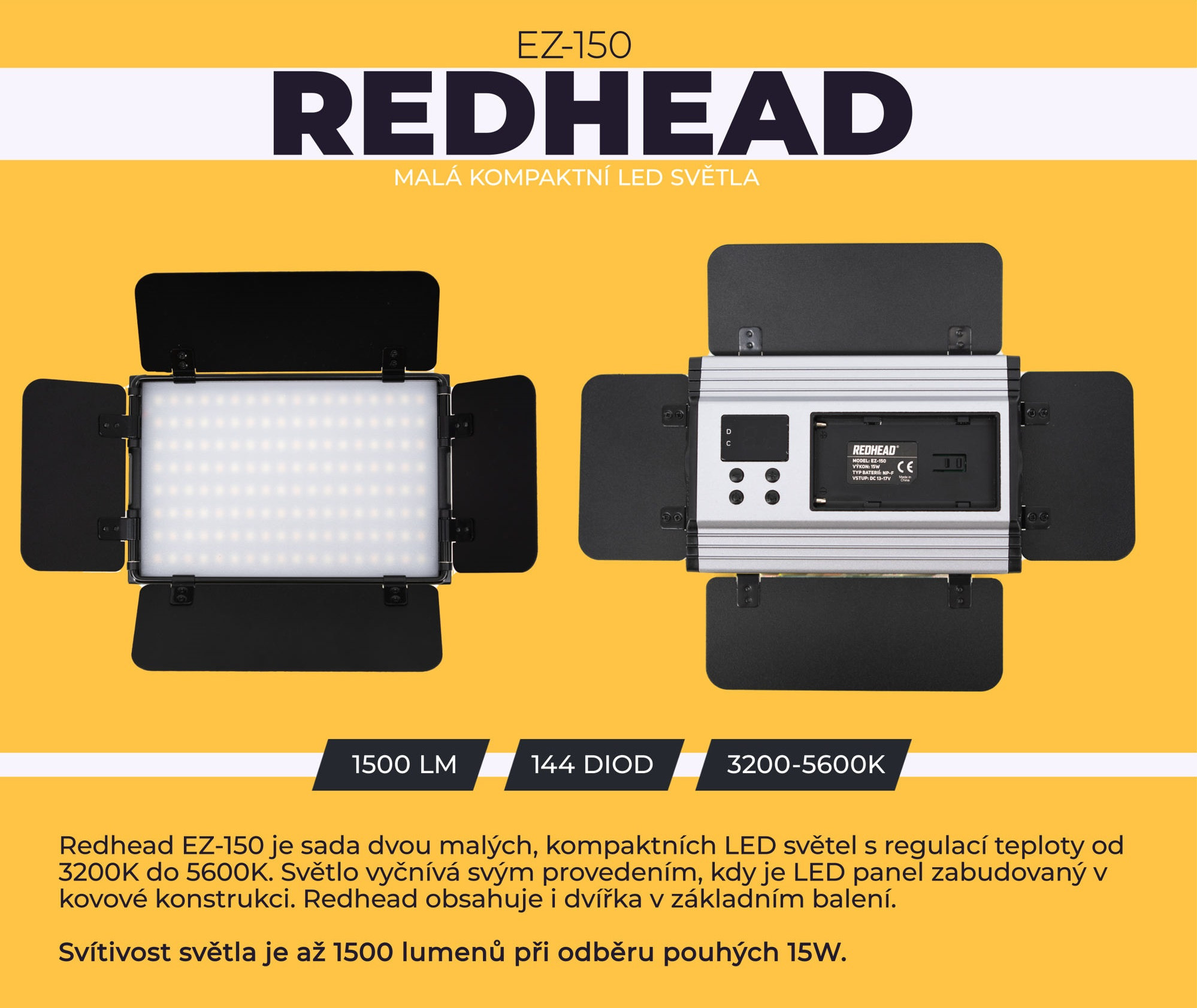 redhead_EZ150_video_led_svetlo_FOTO